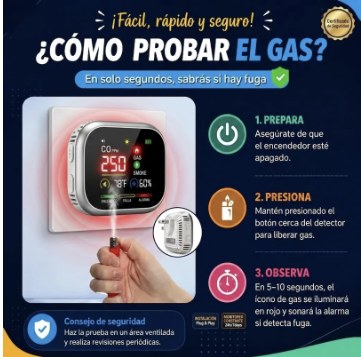 AiraSense® – Detector de Humo, Gas y Monóxido de Carbono para el Hogar