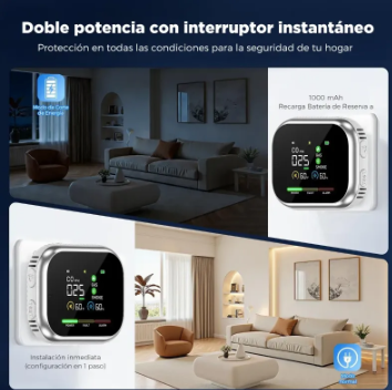 AiraSense® – Detector de Humo, Gas y Monóxido de Carbono para el Hogar